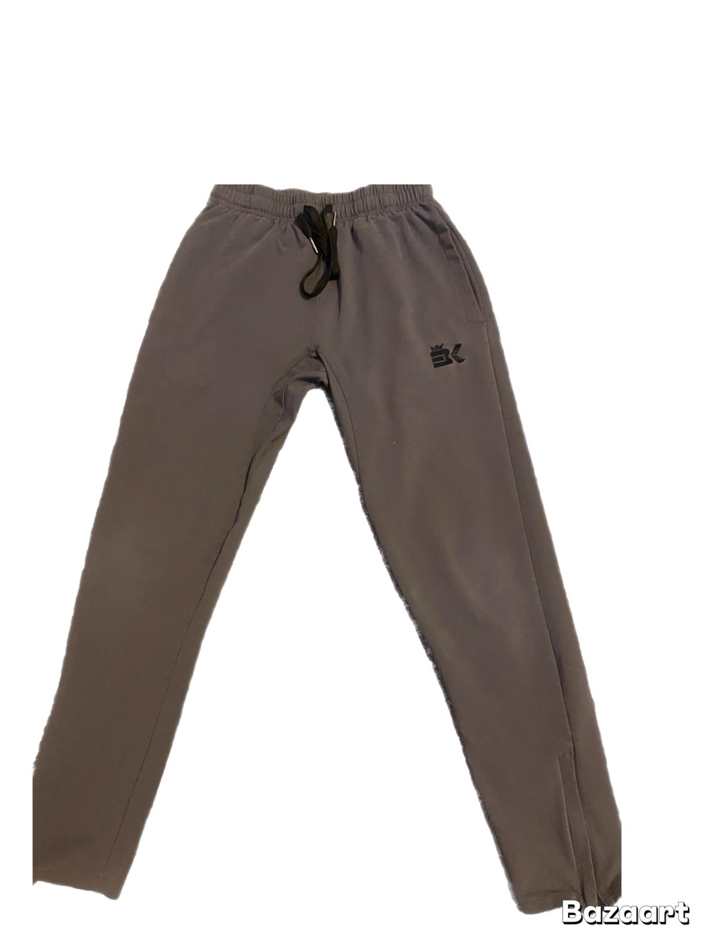 Men's Charcoal Slim-Fit Joggers with Drawcord